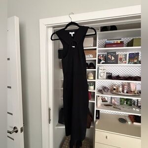 Reiss Black Backless Midi Dress
